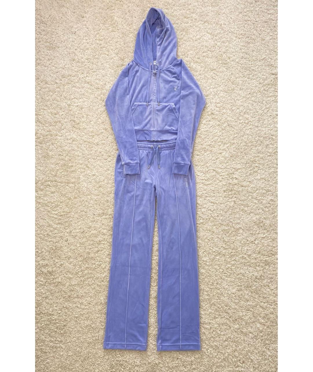 JUICY COUTURE Фиолетовый велюровый спортивные костюмы, фото 7