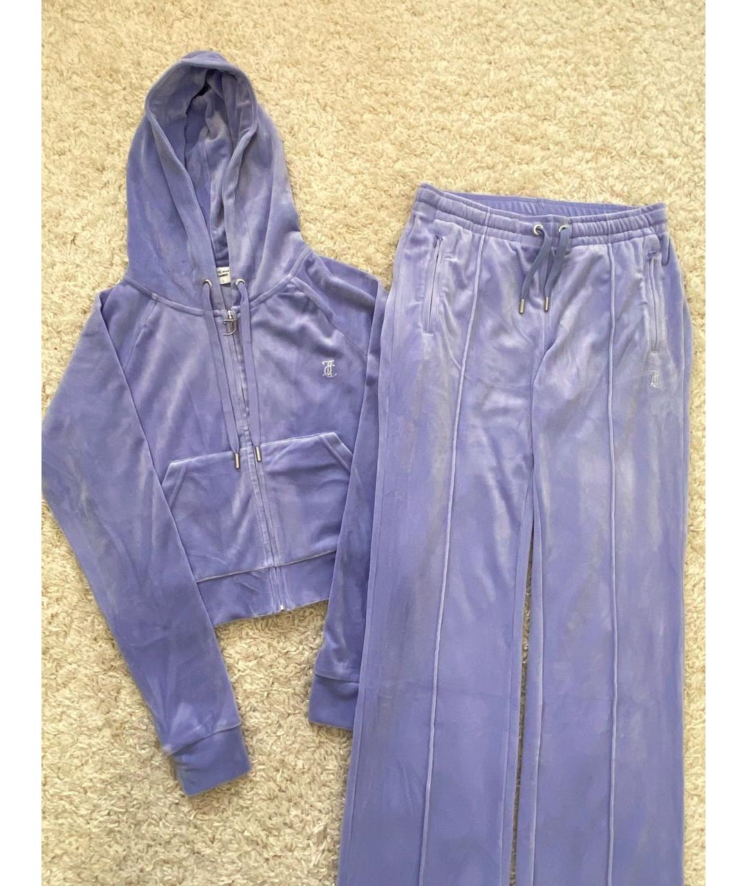 JUICY COUTURE Фиолетовый велюровый спортивные костюмы, фото 2