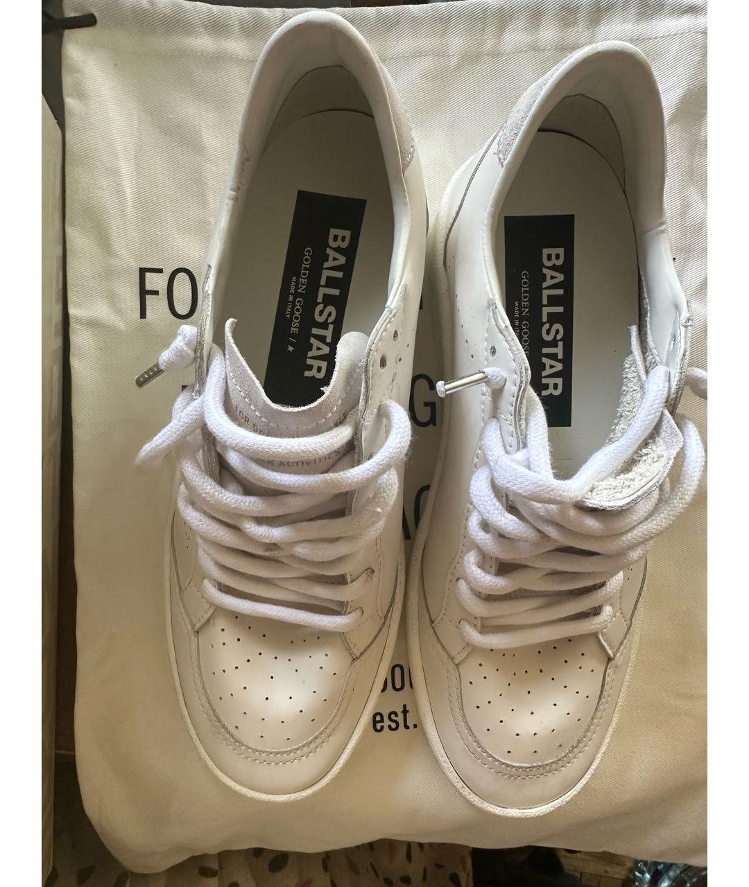 GOLDEN GOOSE DELUXE BRAND Белые кеды из искусственной кожи, фото 2