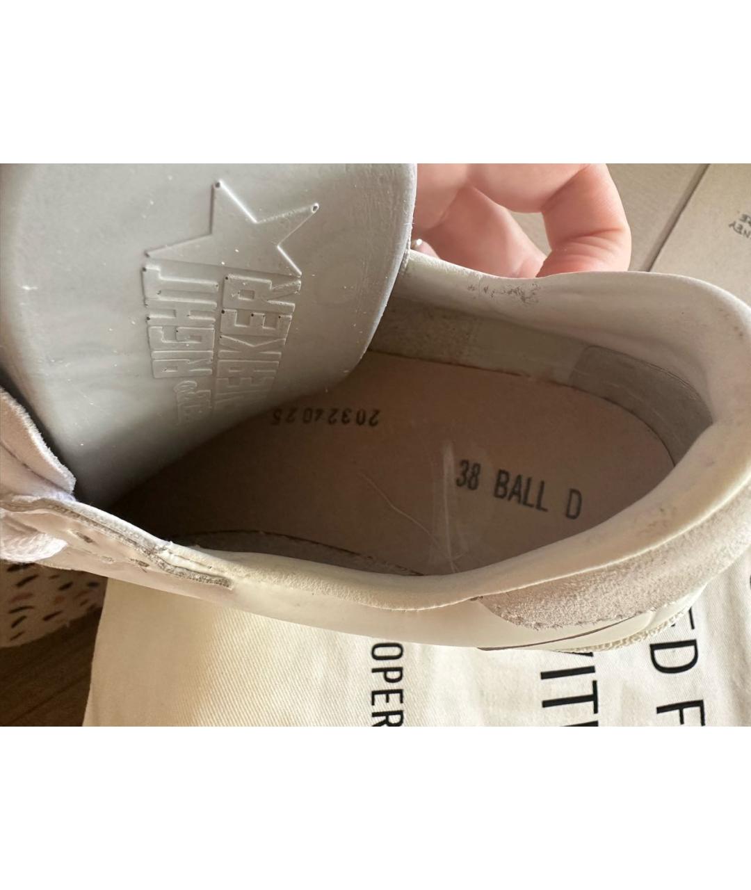 GOLDEN GOOSE DELUXE BRAND Белые кеды из искусственной кожи, фото 6