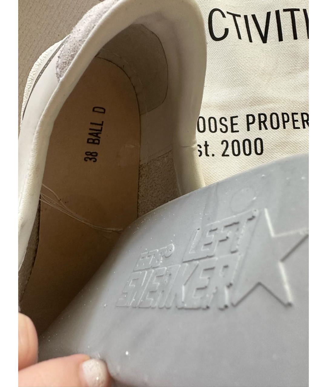GOLDEN GOOSE DELUXE BRAND Белые кеды из искусственной кожи, фото 5