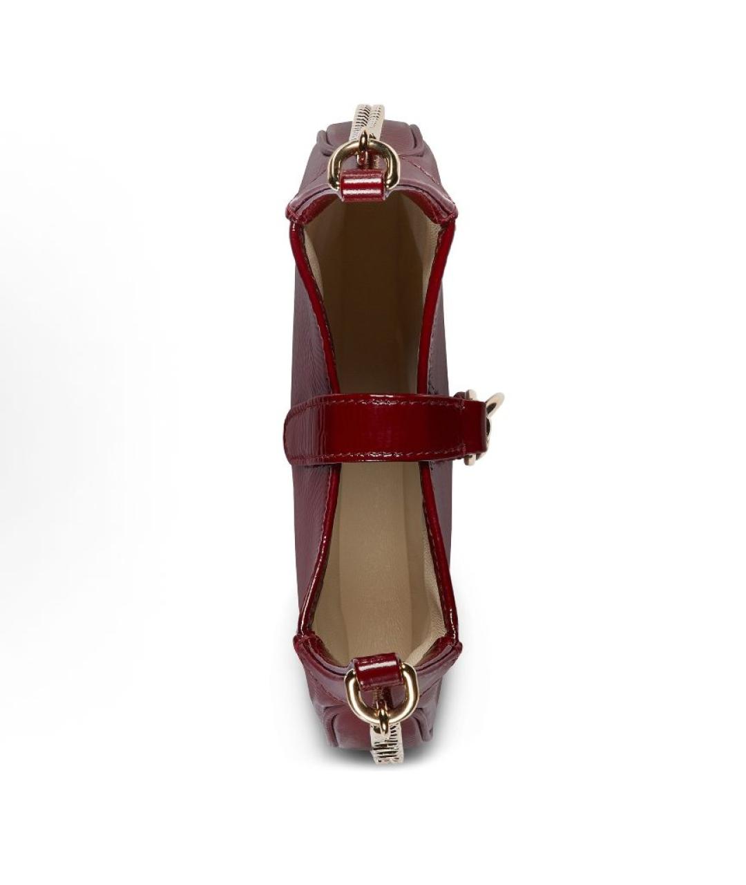 GUCCI Бордовая кожаная сумка через плечо, фото 4