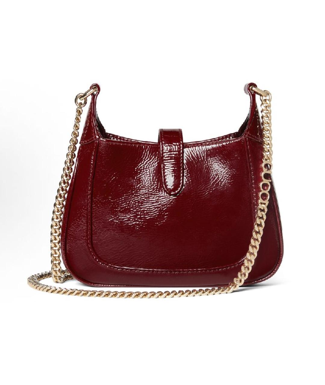 GUCCI Бордовая кожаная сумка через плечо, фото 3