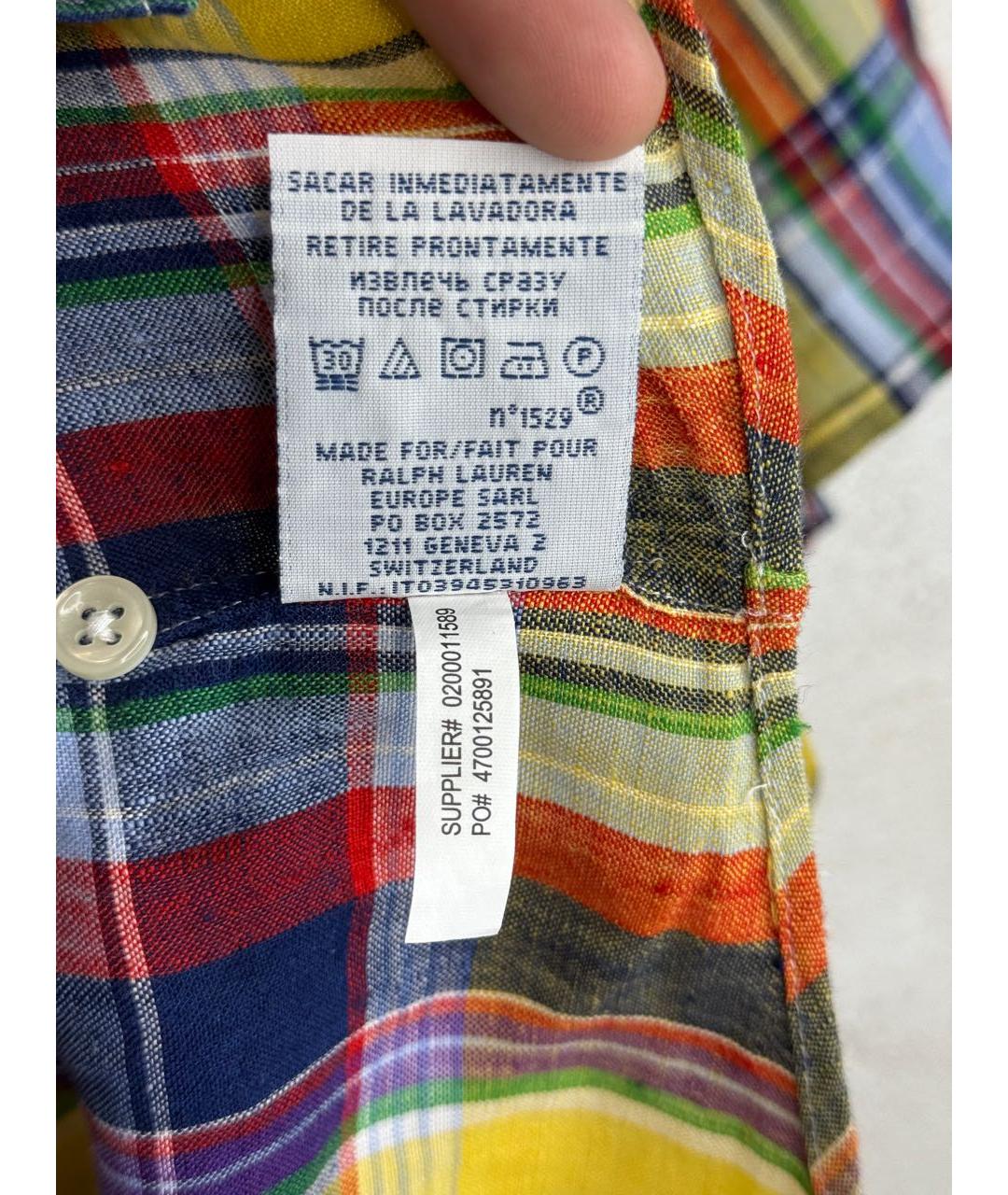 POLO RALPH LAUREN Мульти льняная кэжуал рубашка, фото 8