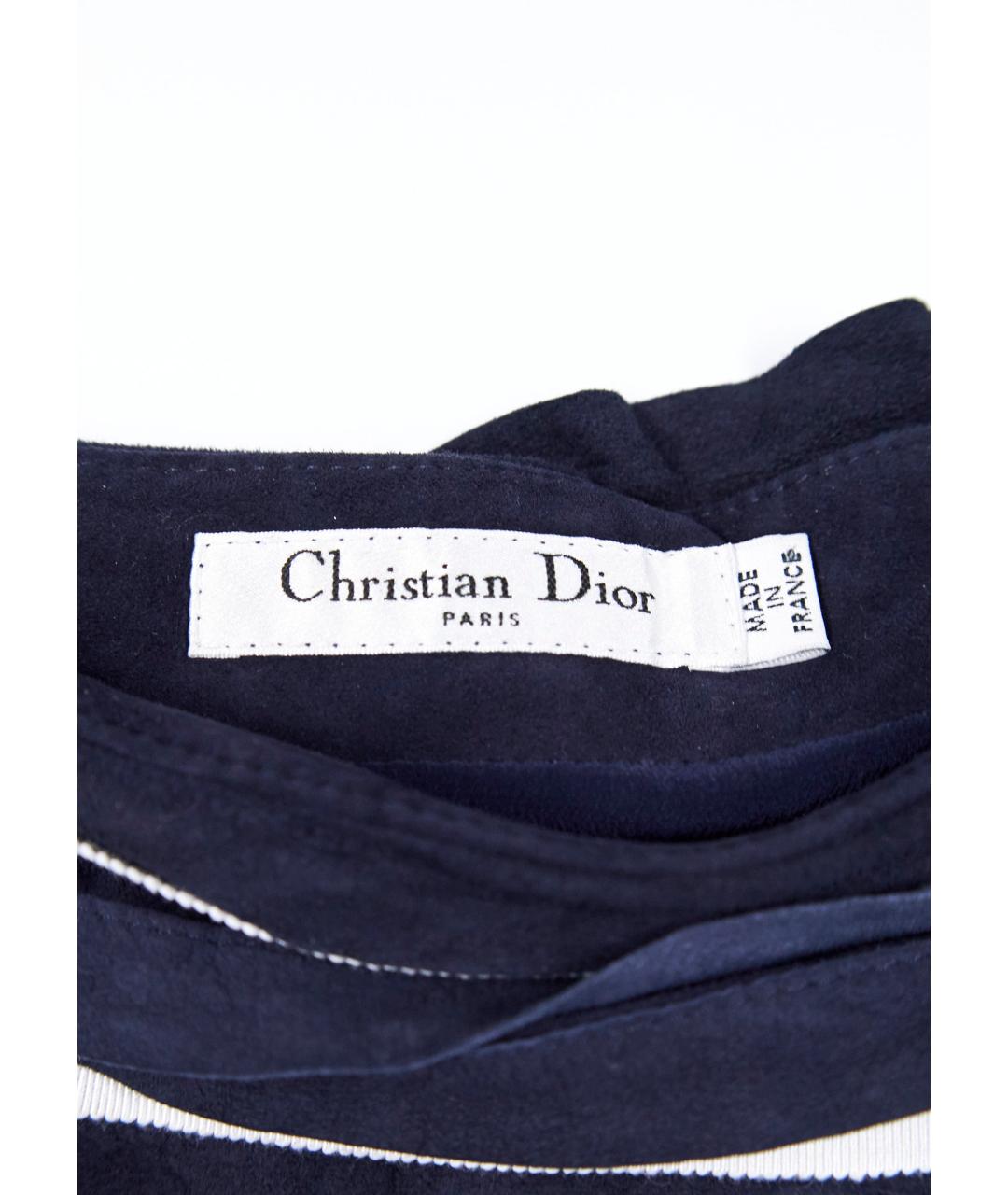 CHRISTIAN DIOR Мульти замшевая юбка мини, фото 3