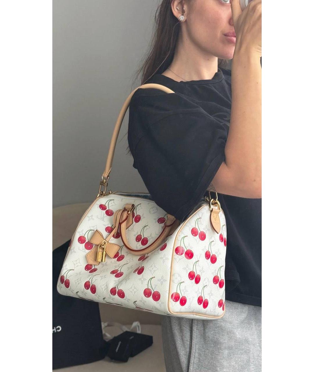 LOUIS VUITTON Белая сумка с короткими ручками, фото 5