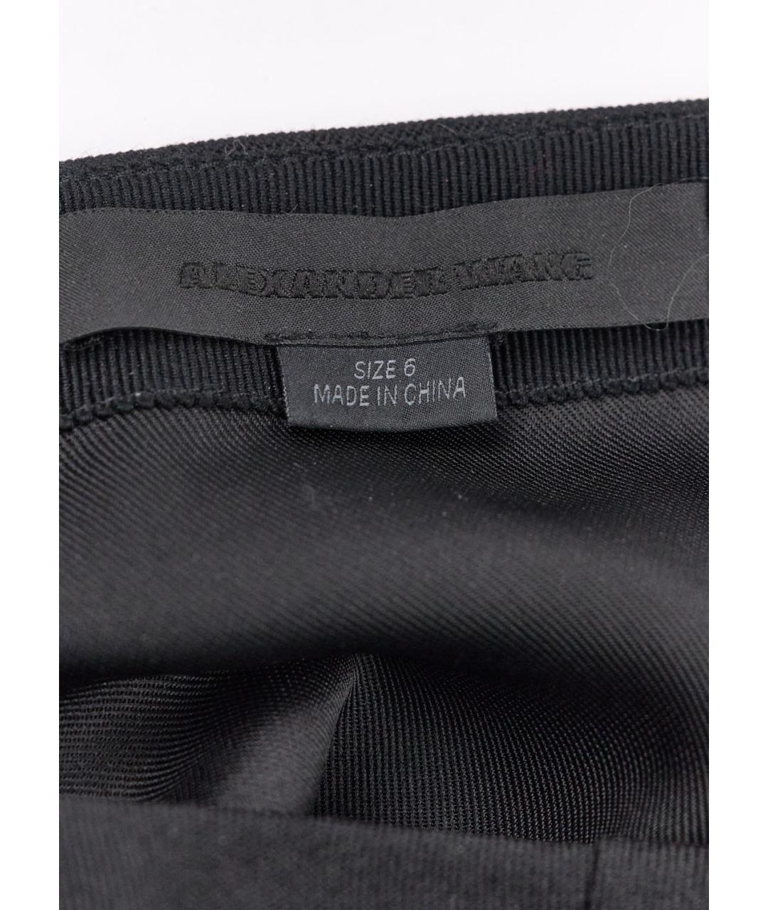 ALEXANDER WANG Черная шерстяная юбка миди, фото 3