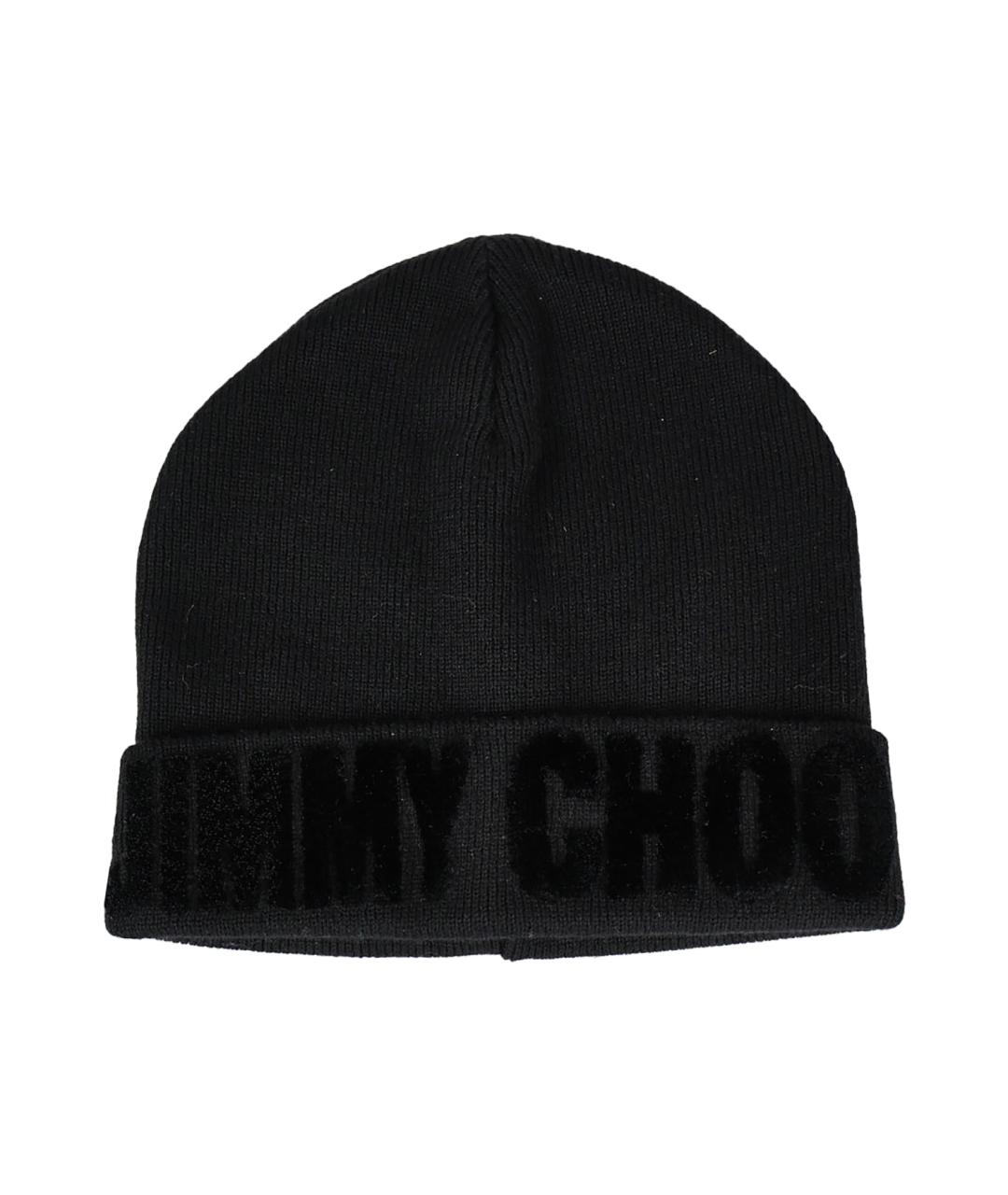 JIMMY CHOO Черная шерстяная шапка, фото 1