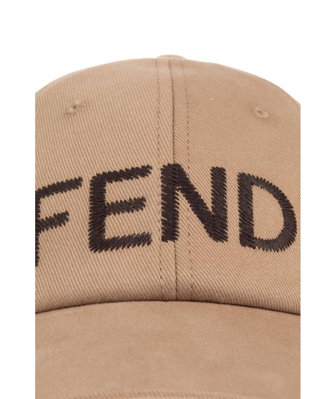 FENDI Бежевая хлопковая кепка/бейсболка, фото 4