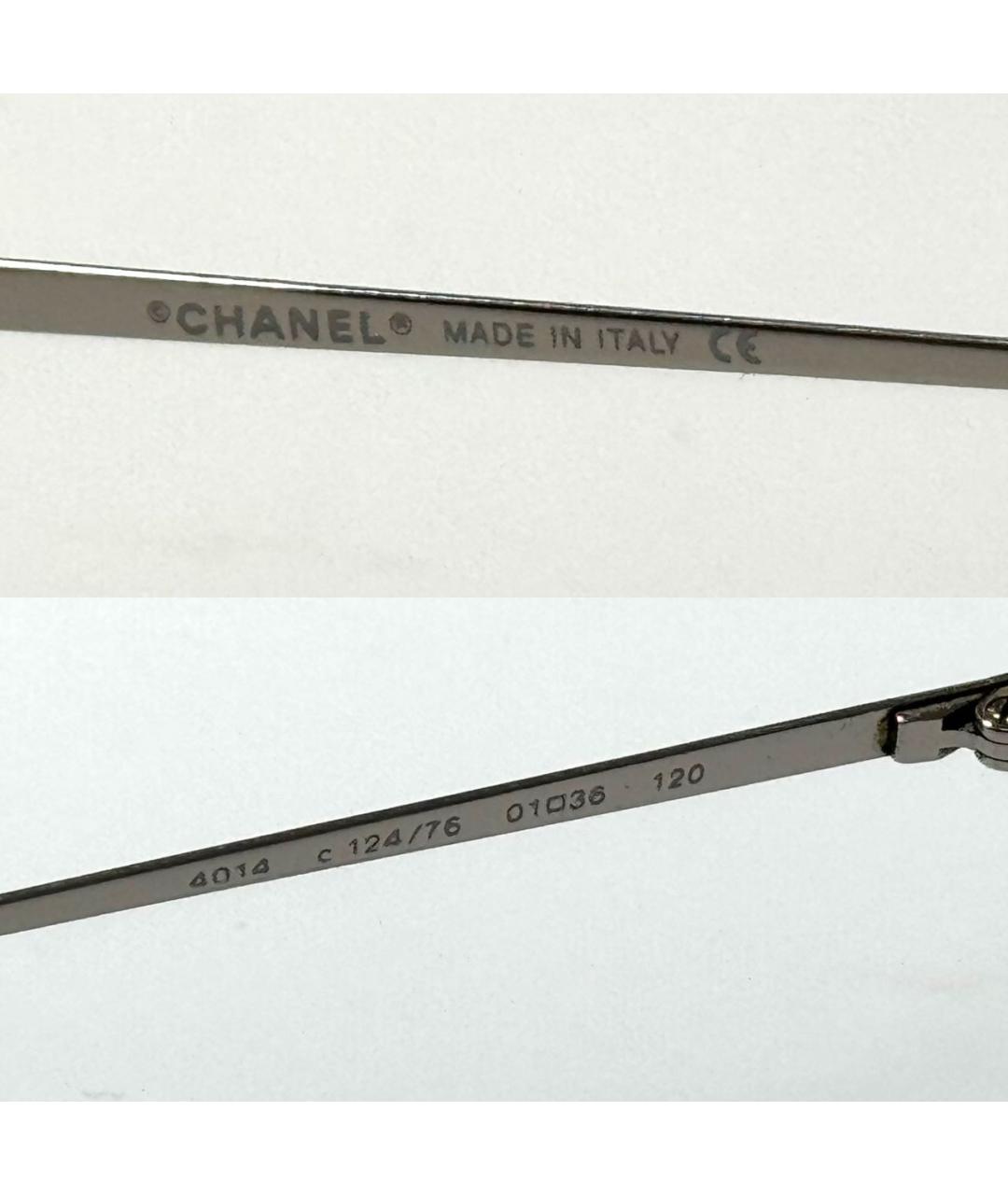 CHANEL Розовые металлические солнцезащитные очки, фото 5