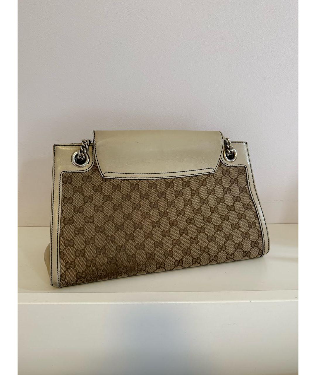 GUCCI Бежевая кожаная сумка через плечо, фото 2