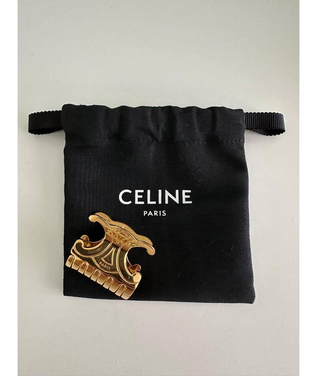 CELINE Золотая заколка, фото 4