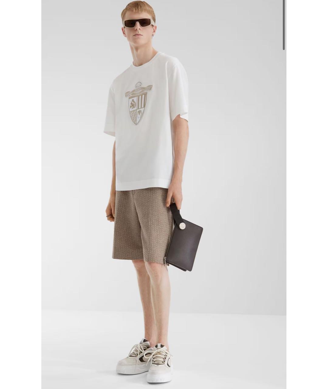 FENDI Белая хлопковая футболка, фото 2