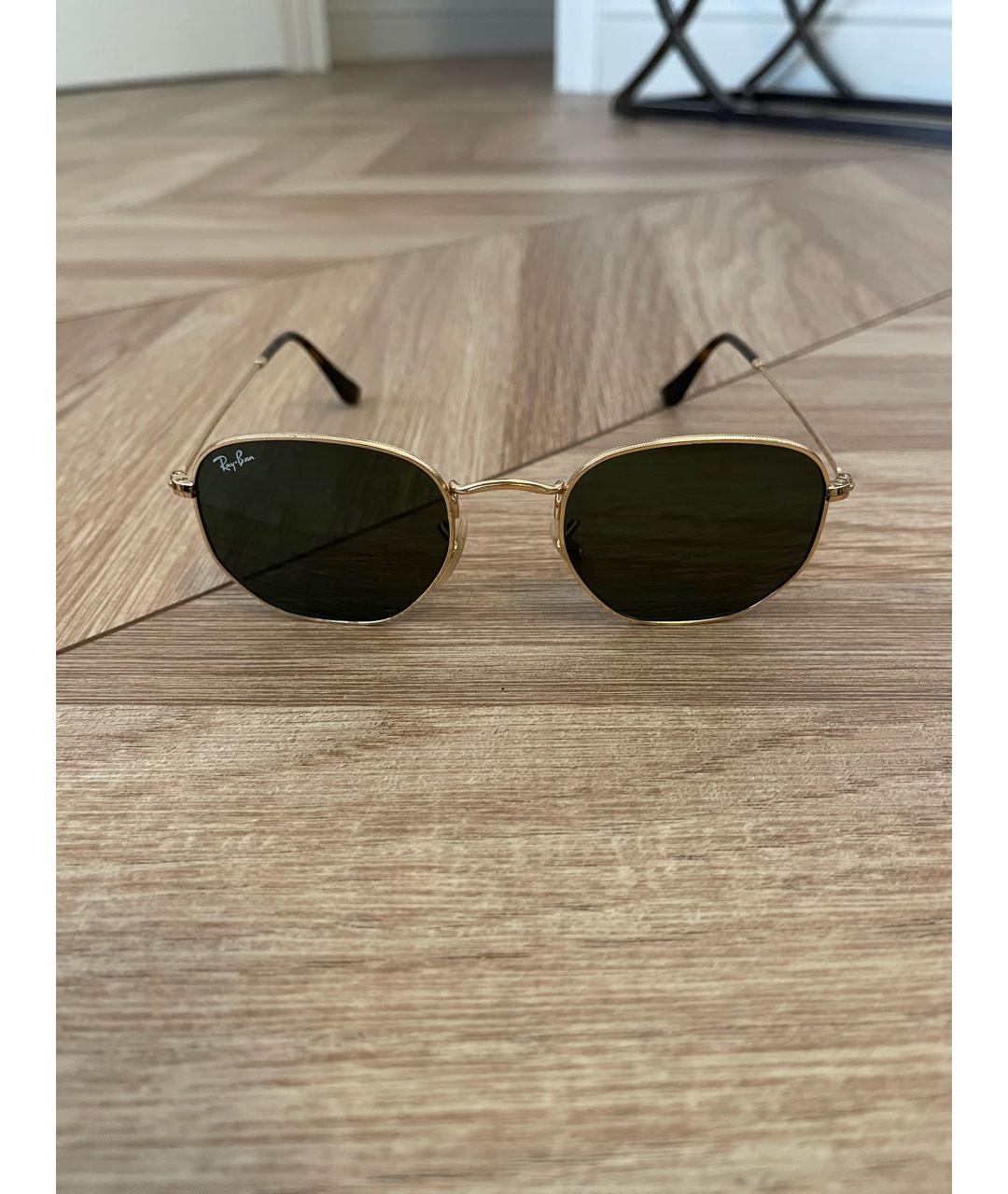 RAY BAN Черные металлические солнцезащитные очки, фото 5
