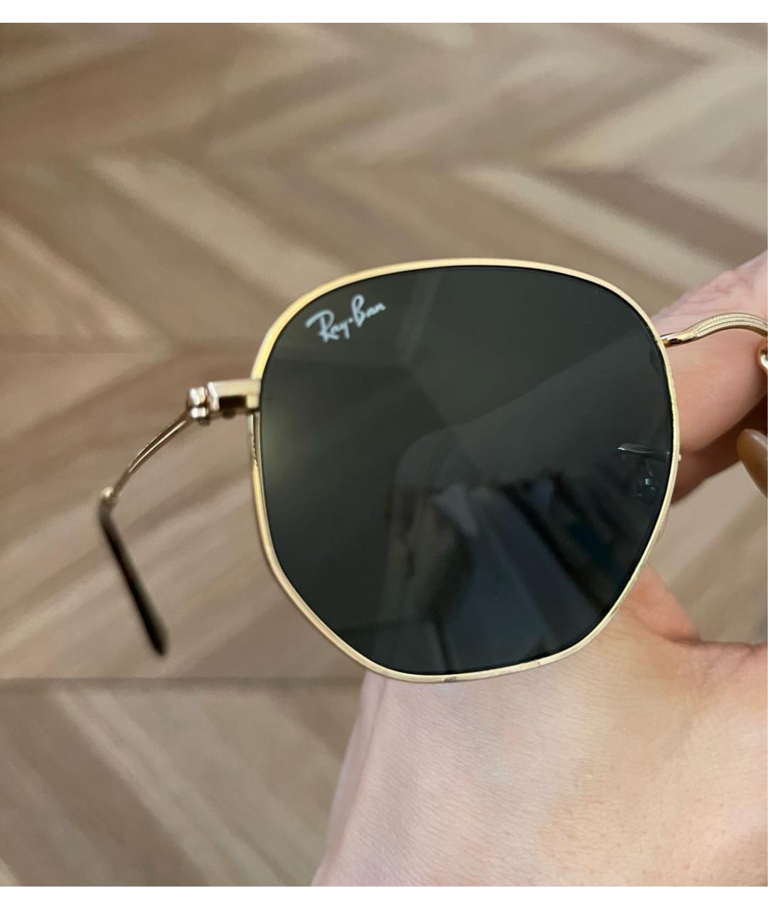 RAY BAN Черные металлические солнцезащитные очки, фото 3