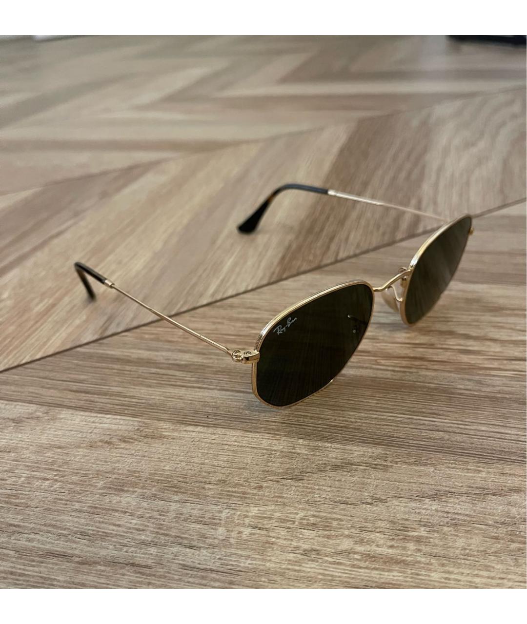 RAY BAN Черные металлические солнцезащитные очки, фото 2