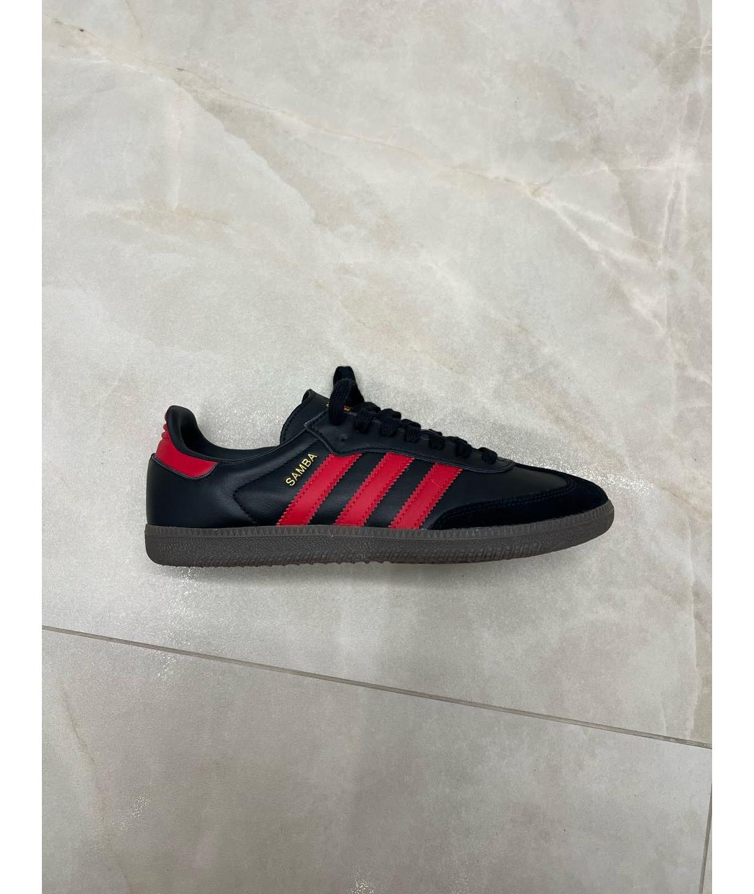 ADIDAS Черные кожаные кеды, фото 6