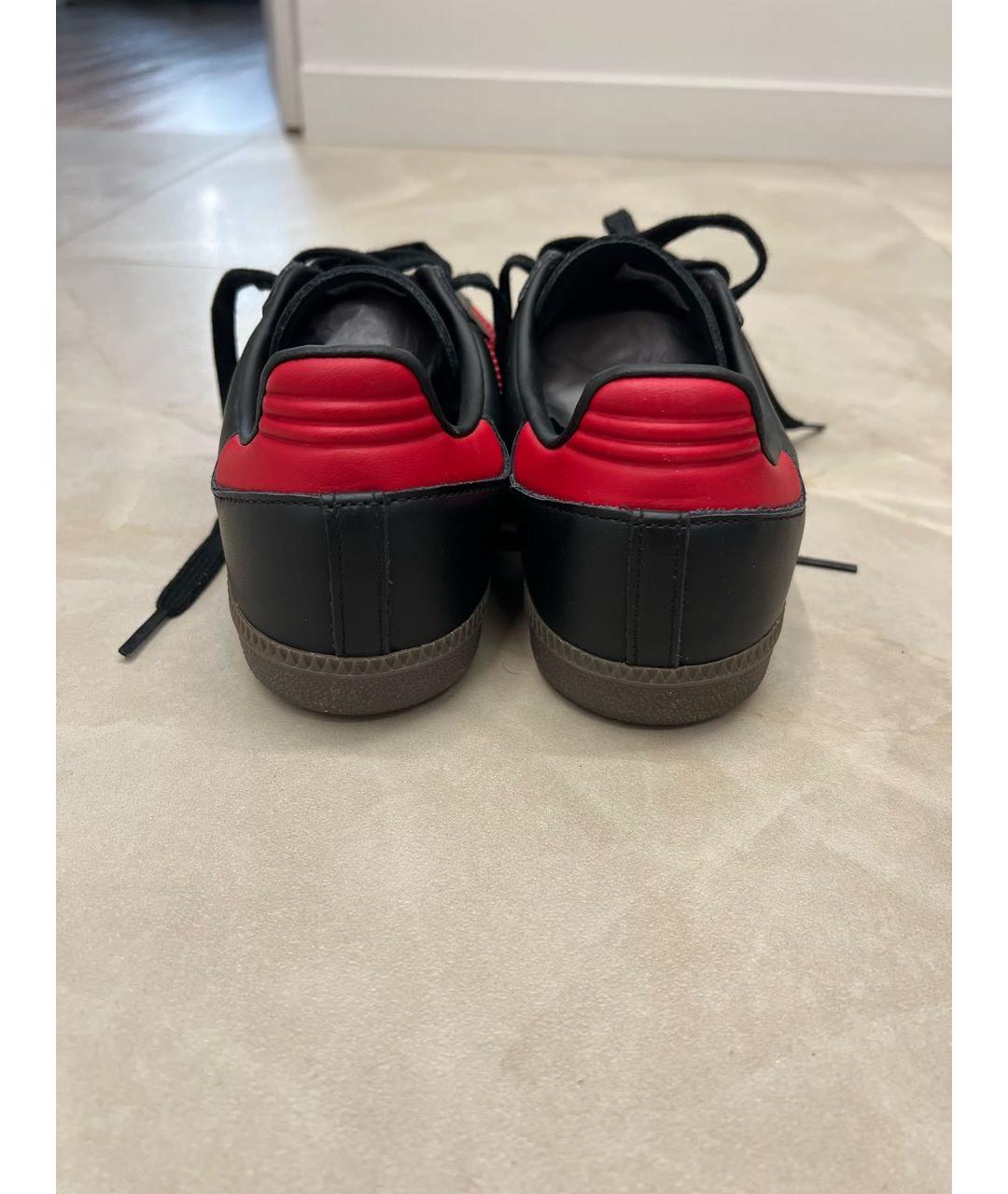 ADIDAS Черные кожаные кеды, фото 4