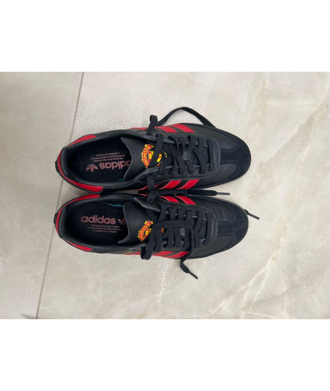 ADIDAS Черные кожаные кеды, фото 3
