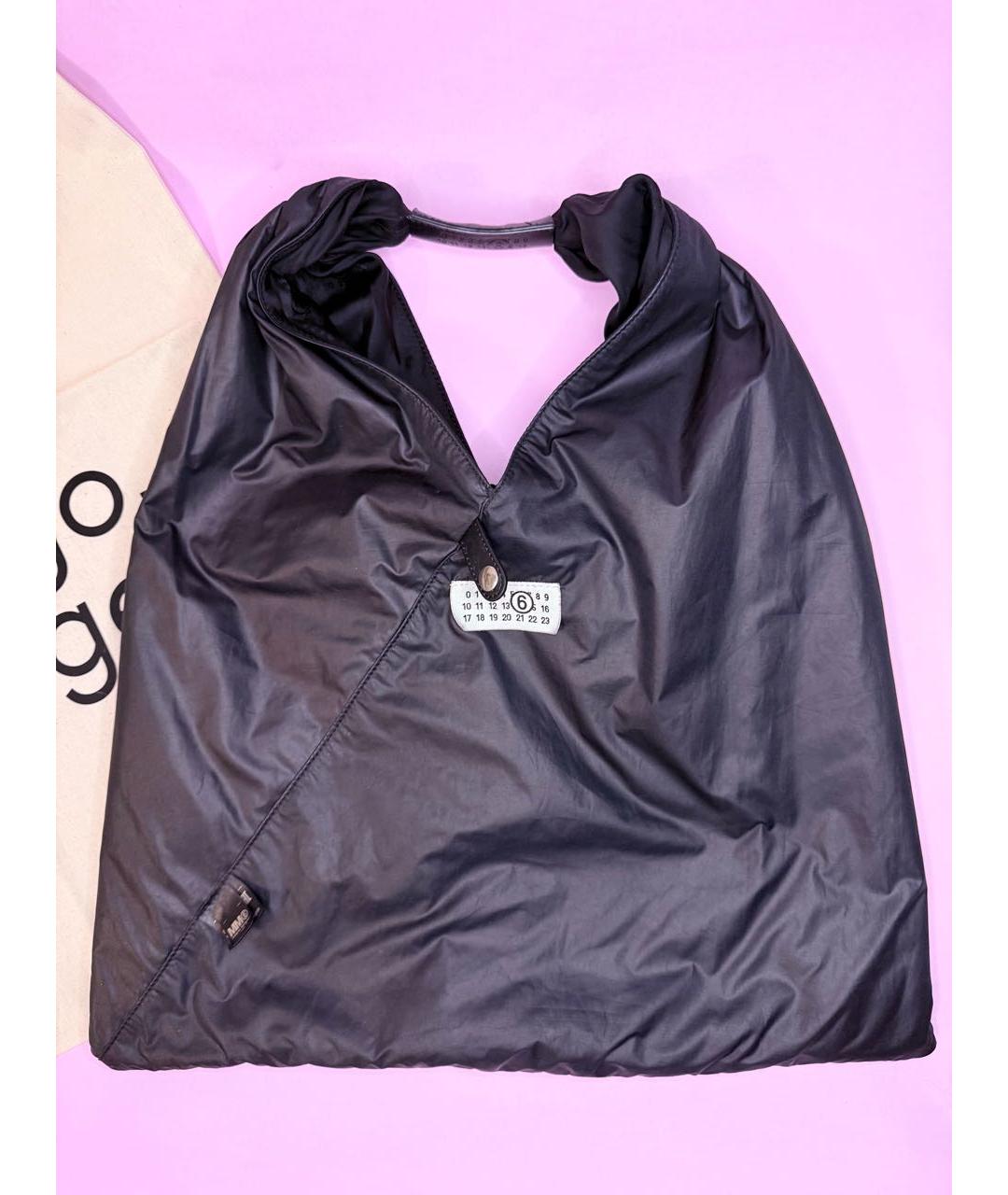 MM6 MAISON MARGIELA Черная синтетическая сумка тоут, фото 5