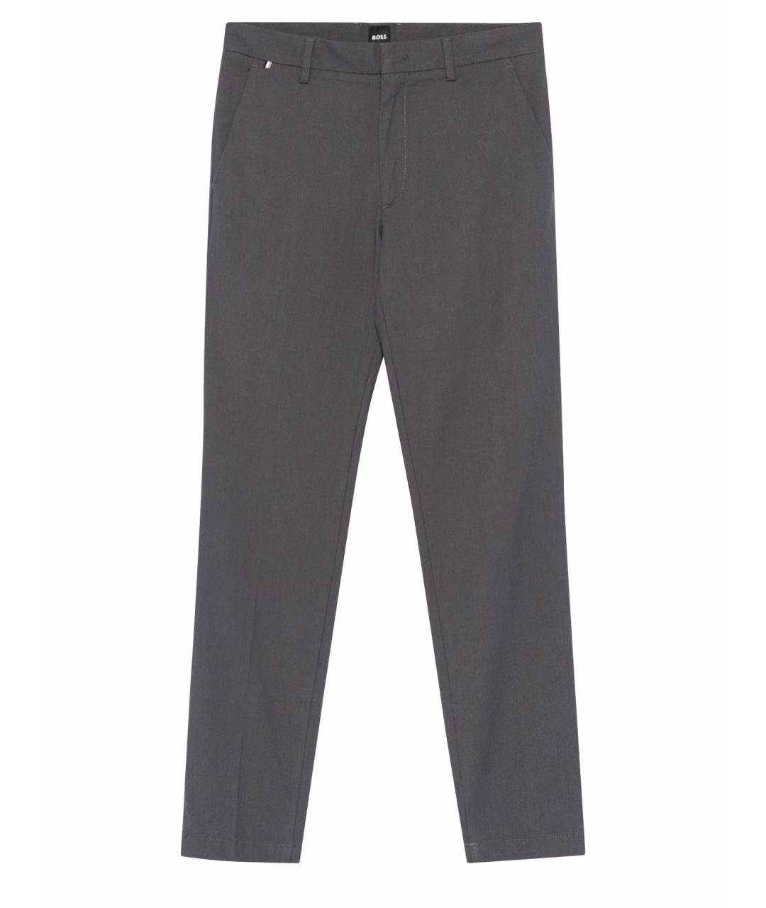 HUGO BOSS Серые хлопковые классические брюки, фото 1