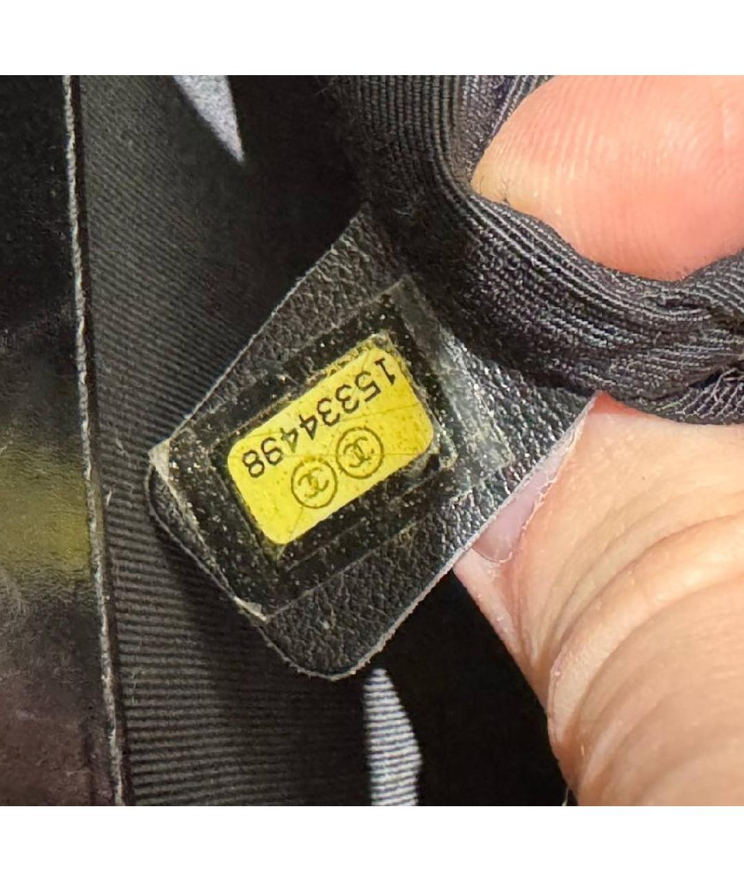 CHANEL Черная кожаная сумка тоут, фото 7