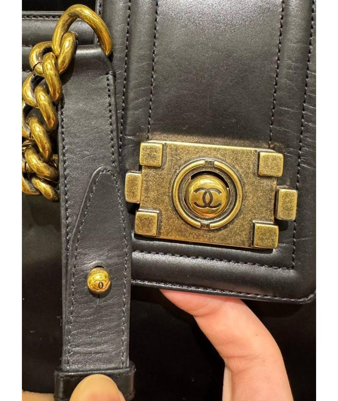 CHANEL Черная кожаная сумка тоут, фото 5