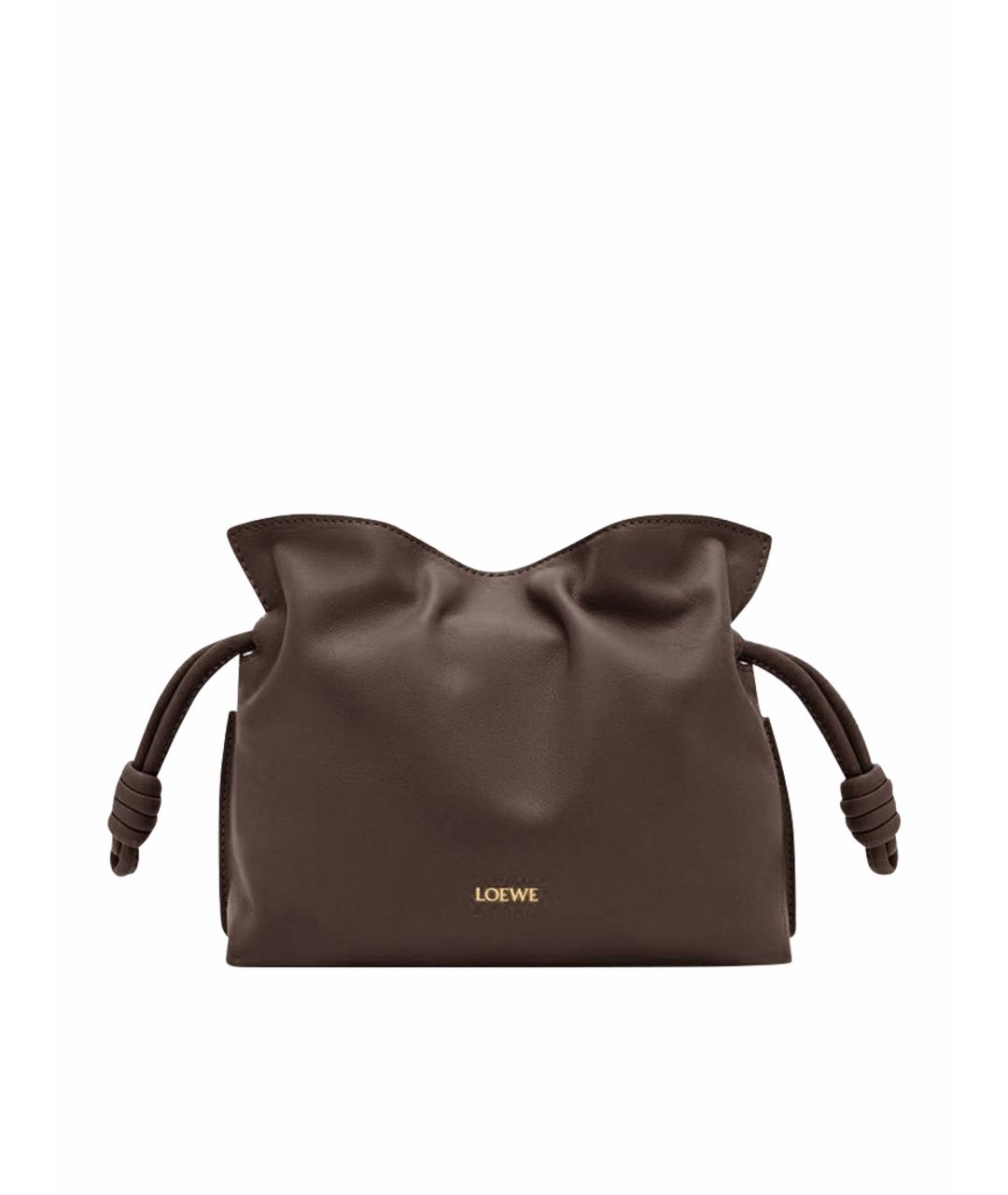 LOEWE Коричневая кожаная сумка через плечо, фото 6
