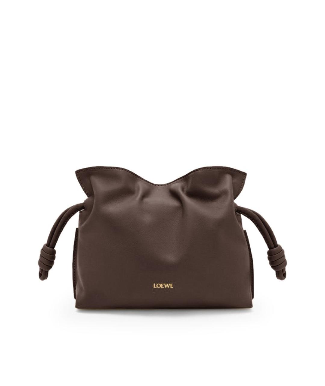 LOEWE Коричневая кожаная сумка через плечо, фото 5