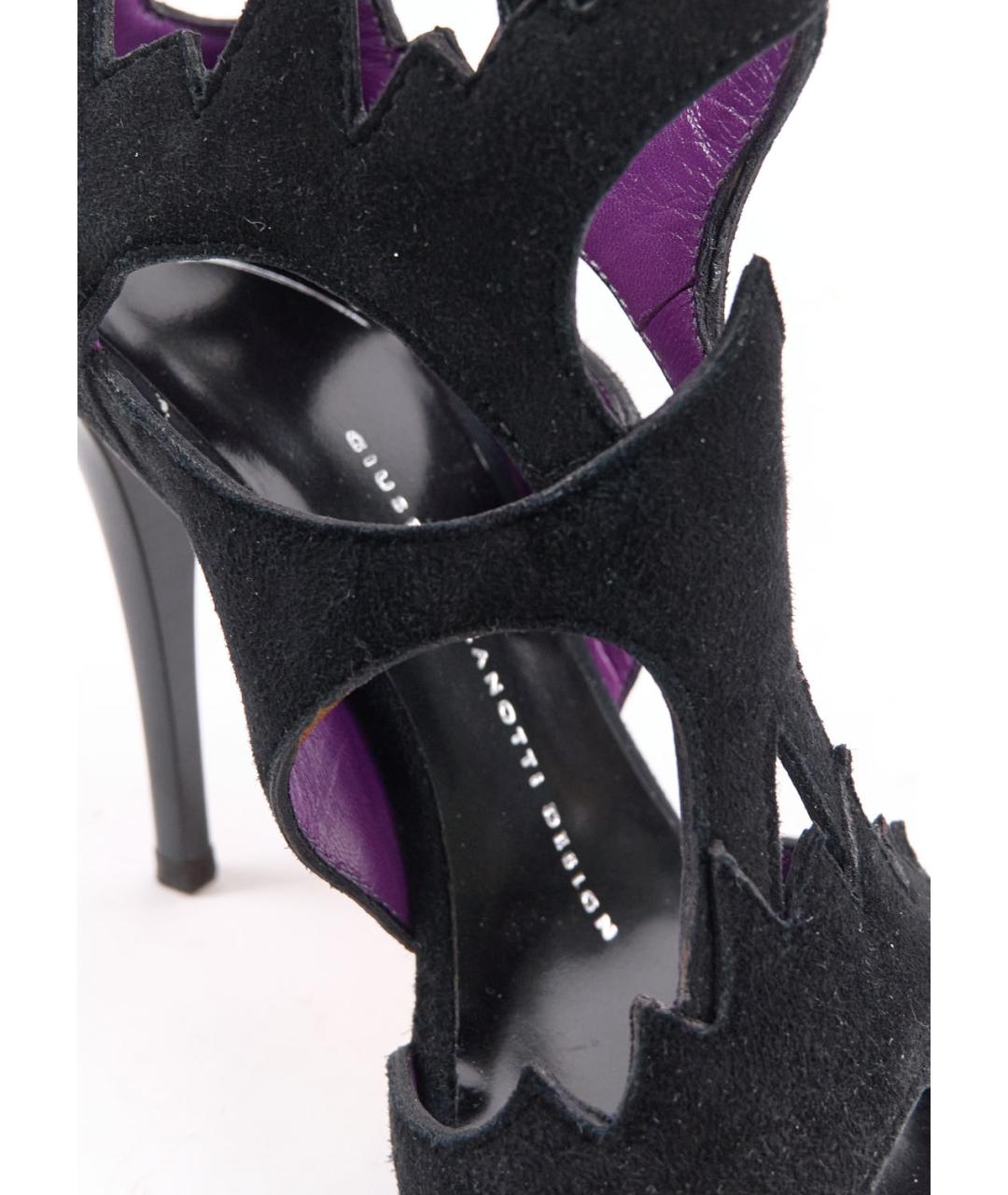 GIUSEPPE ZANOTTI DESIGN Черные замшевые туфли, фото 5