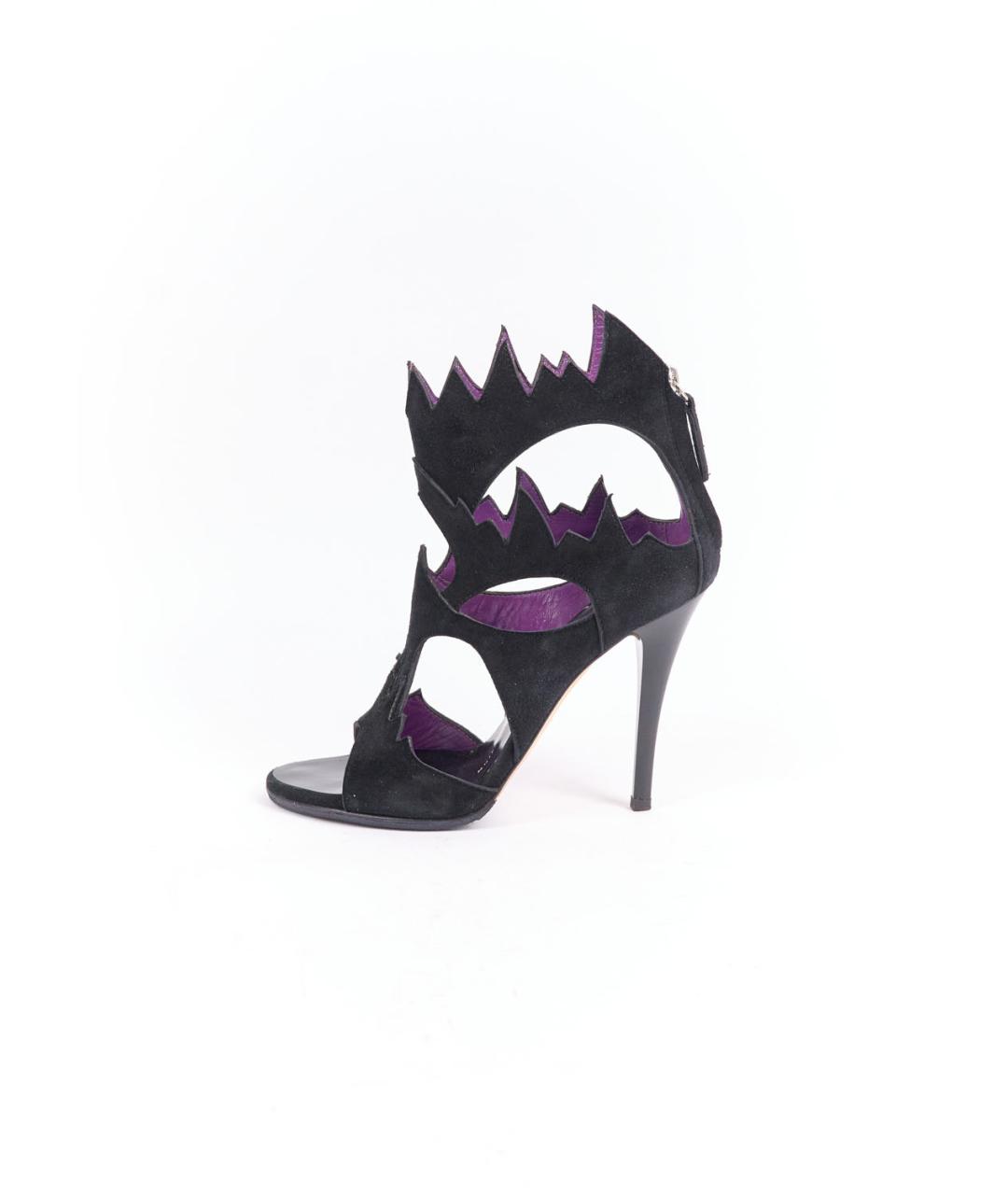 GIUSEPPE ZANOTTI DESIGN Черные замшевые туфли, фото 7