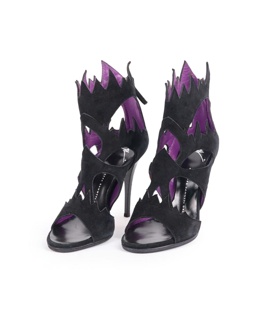 GIUSEPPE ZANOTTI DESIGN Черные замшевые туфли, фото 2