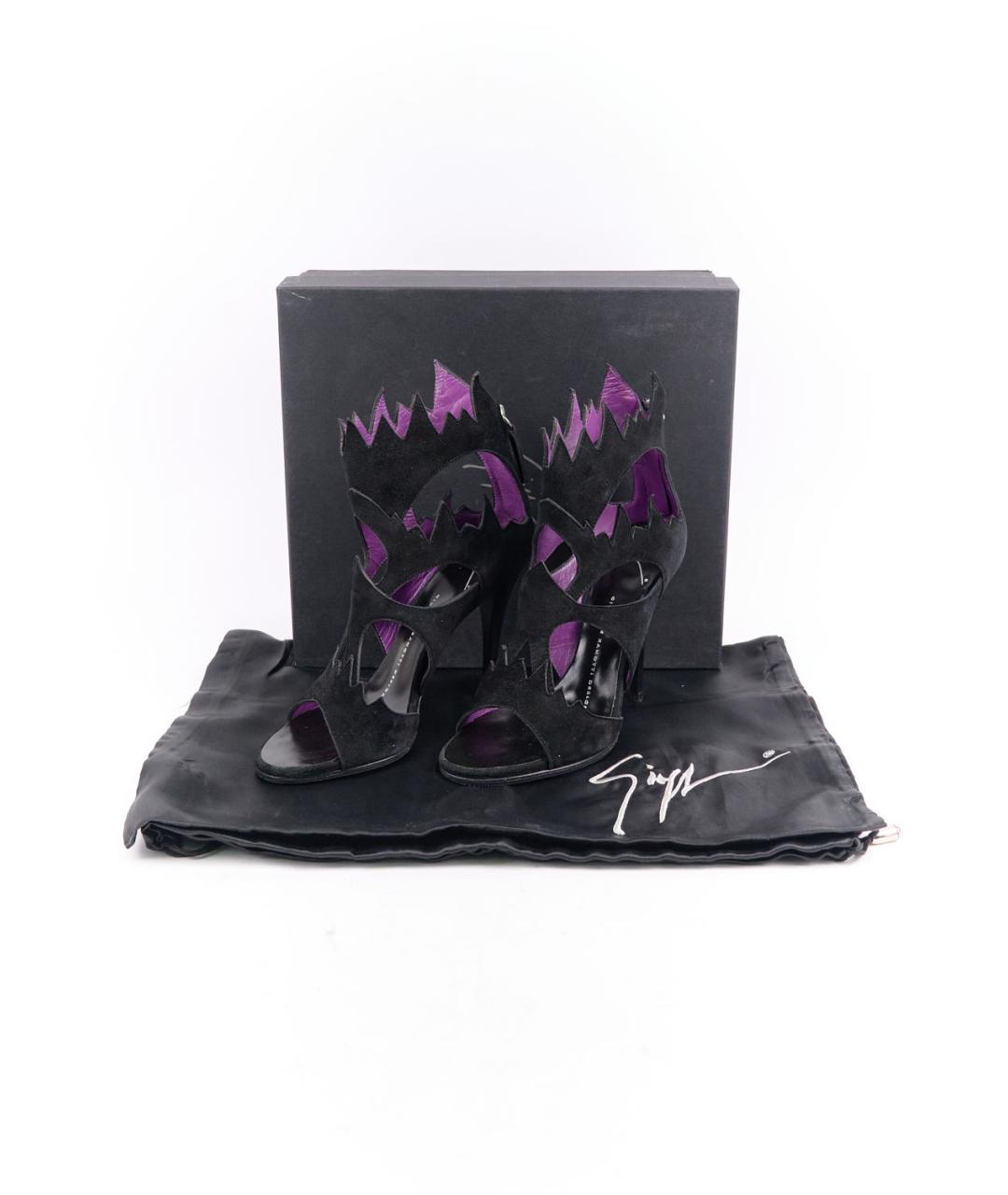 GIUSEPPE ZANOTTI DESIGN Черные замшевые туфли, фото 6
