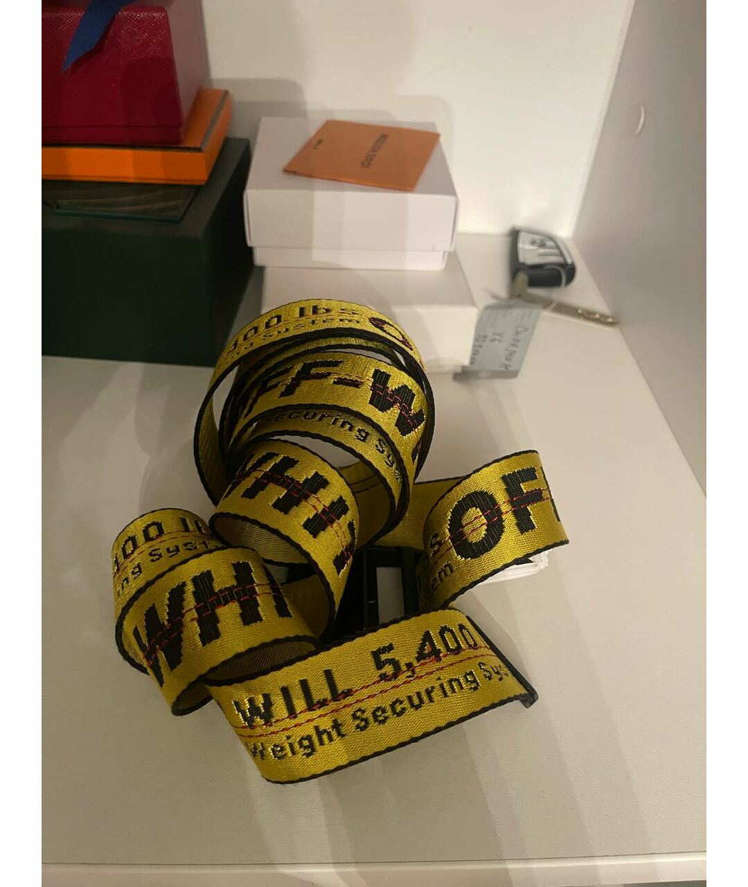 OFF-WHITE Желтый ремень, фото 3