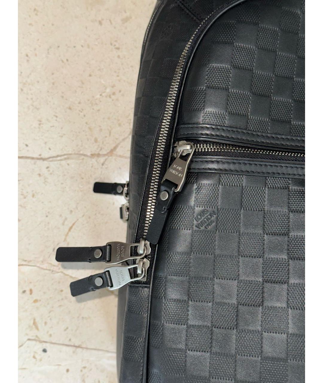 LOUIS VUITTON Черный кожаный рюкзак, фото 8