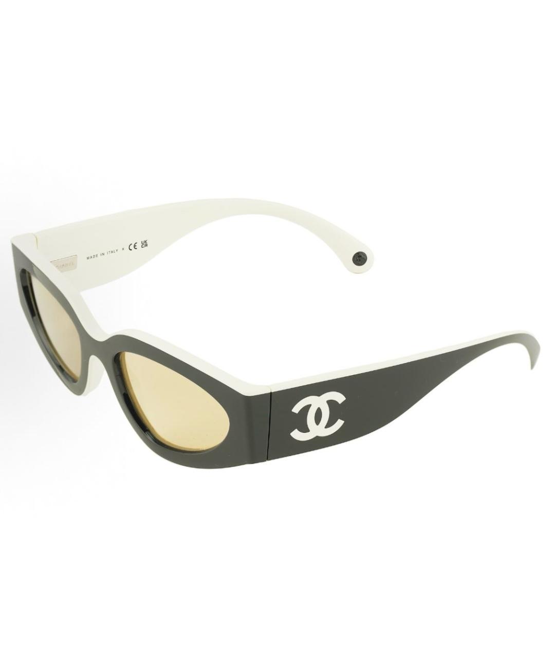 CHANEL Черные пластиковые солнцезащитные очки, фото 1