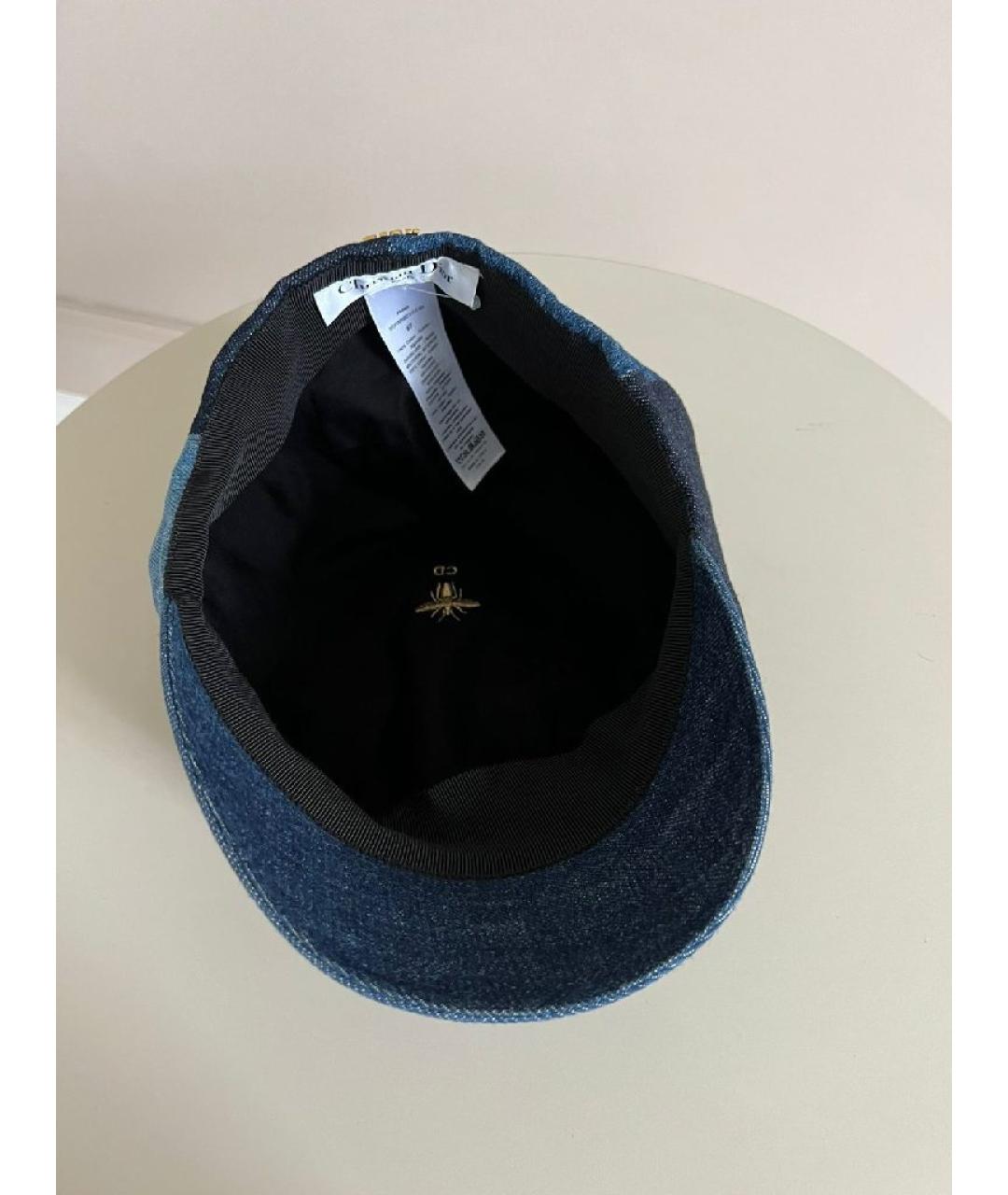 CHRISTIAN DIOR Синяя хлопковая кепка, фото 5