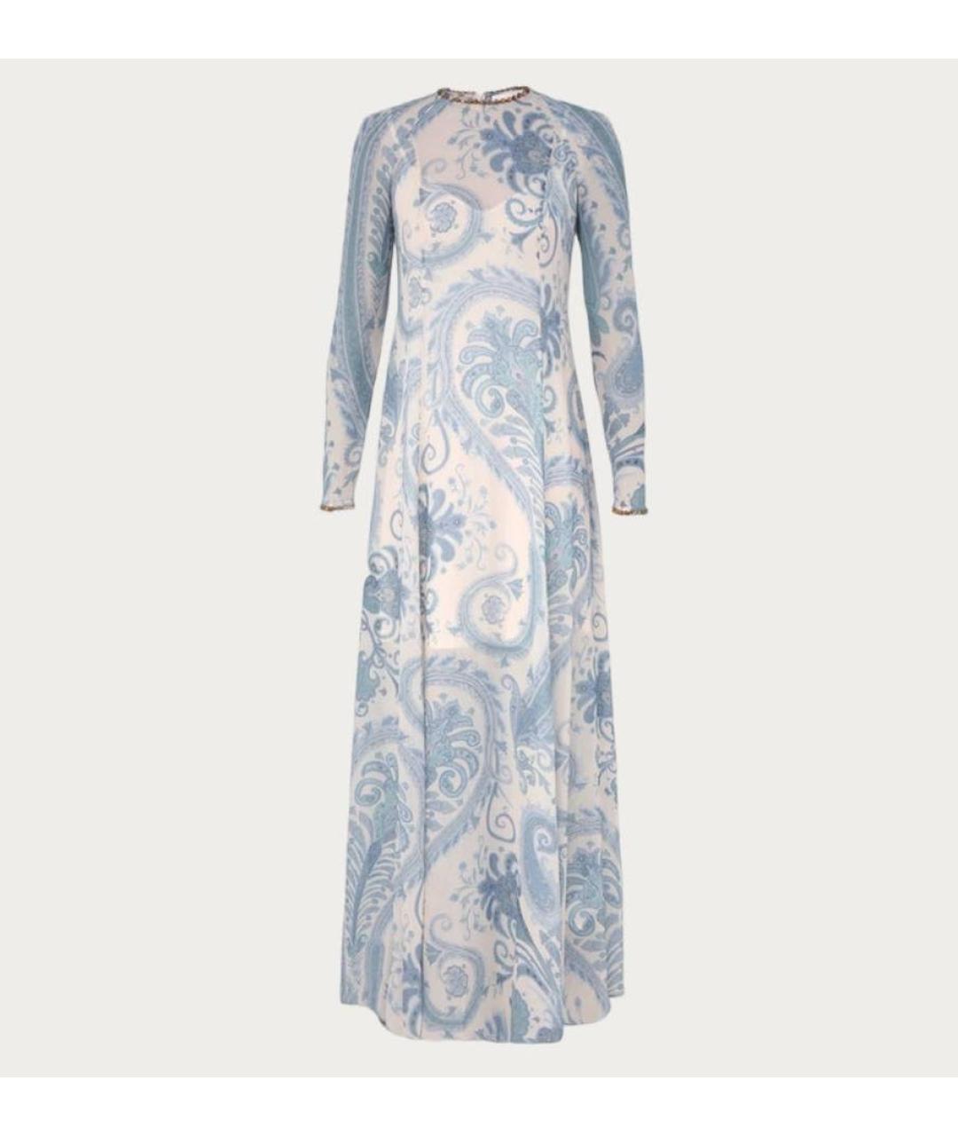 ZIMMERMANN Голубое вискозное коктейльное платье, фото 4