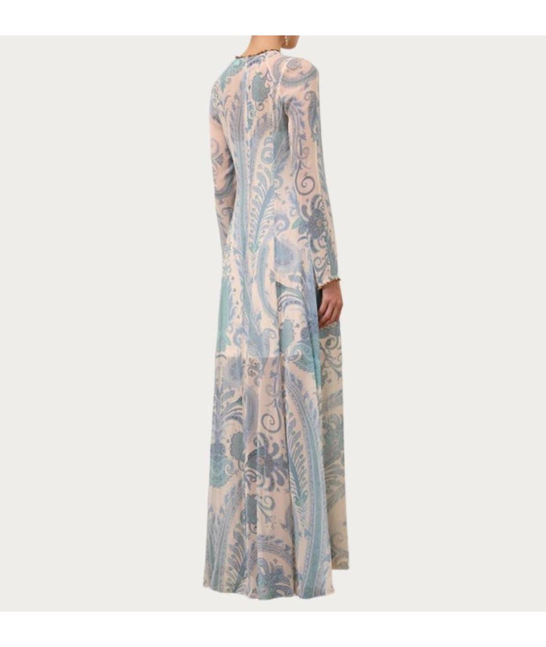 ZIMMERMANN Голубое вискозное коктейльное платье, фото 3