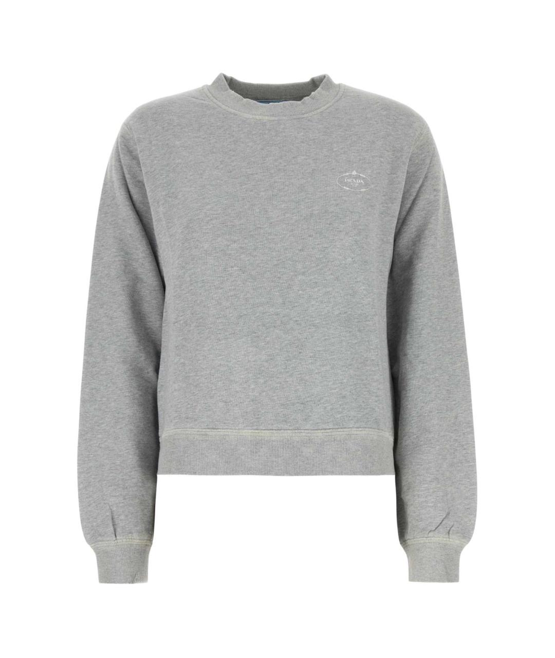 PRADA Серый хлопковый джемпер / свитер, фото 1