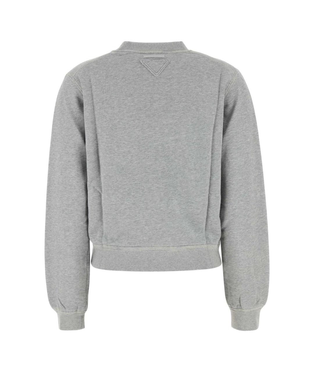 PRADA Серый хлопковый джемпер / свитер, фото 2