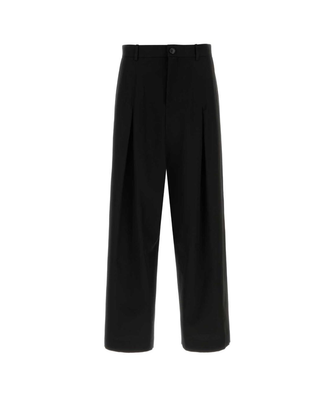 LOEWE Черные хлопковые повседневные брюки, фото 3