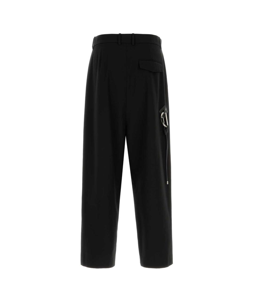 LOEWE Черные хлопковые повседневные брюки, фото 2