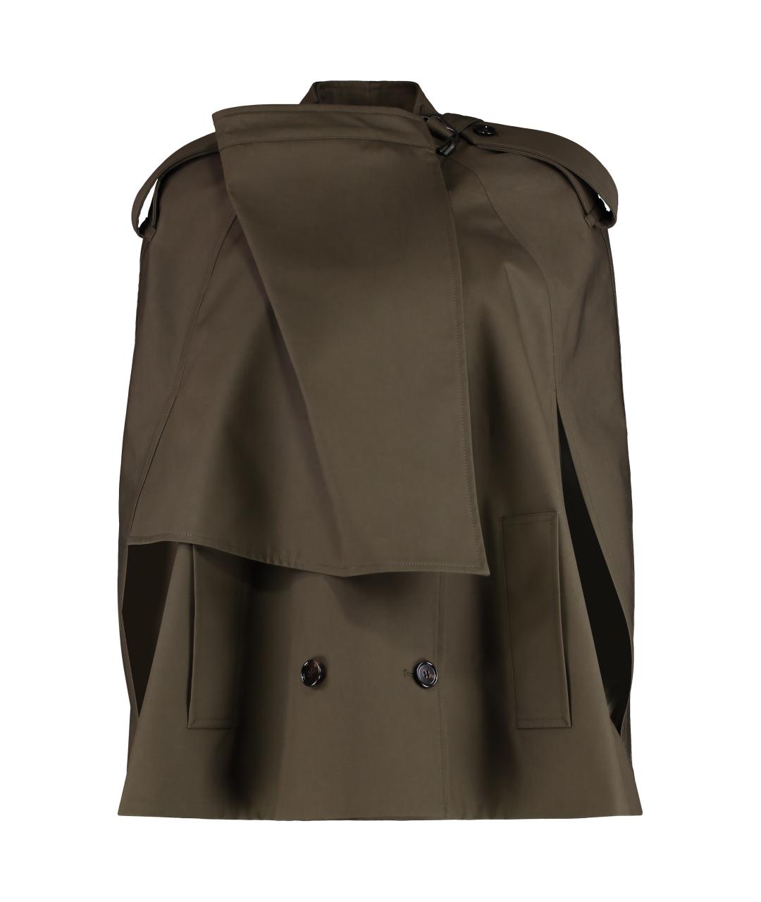 BURBERRY Хаки хлопковое пальто, фото 1