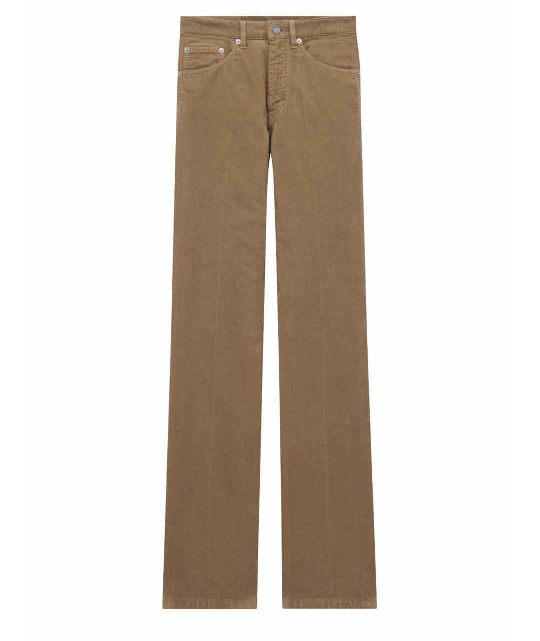 SAINT LAURENT Бежевые хлопковые прямые джинсы, фото 1