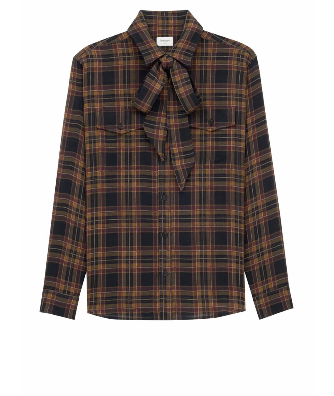 SAINT LAURENT Мульти шерстяная рубашка, фото 1