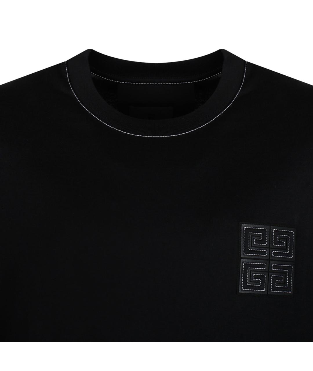 GIVENCHY Черная хлопковая футболка, фото 3