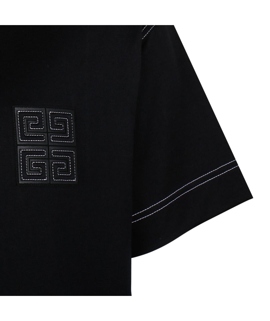 GIVENCHY Черная хлопковая футболка, фото 4
