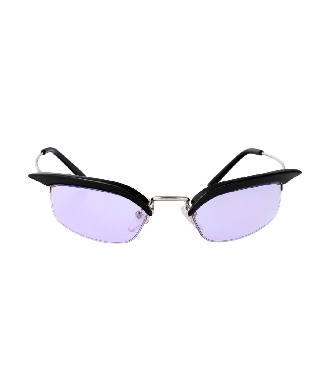 PRADA Черные металлические солнцезащитные очки, фото 2