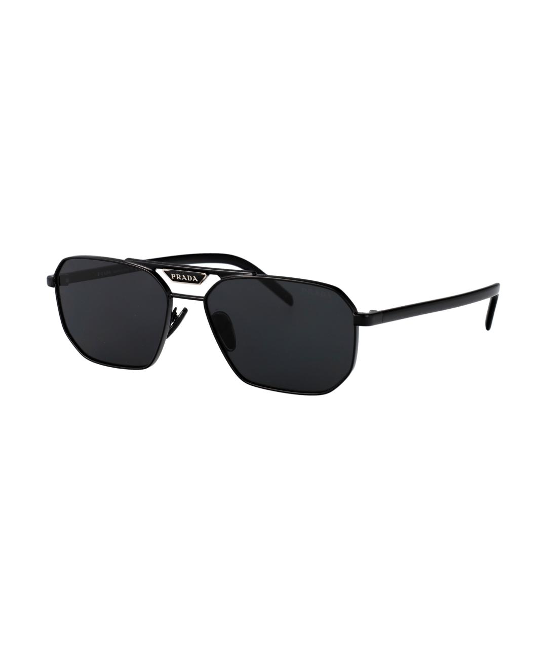 PRADA Черные металлические солнцезащитные очки, фото 2
